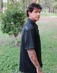 TECH PARTY SHIRT BLACK RELAX FIT