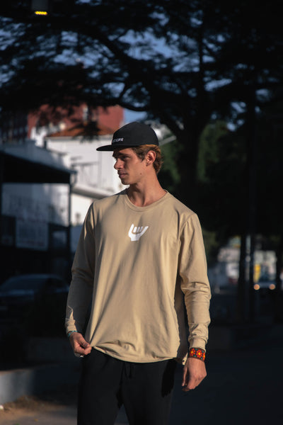 T-SHIRT SHAKA LONG SLEEVE BROWN