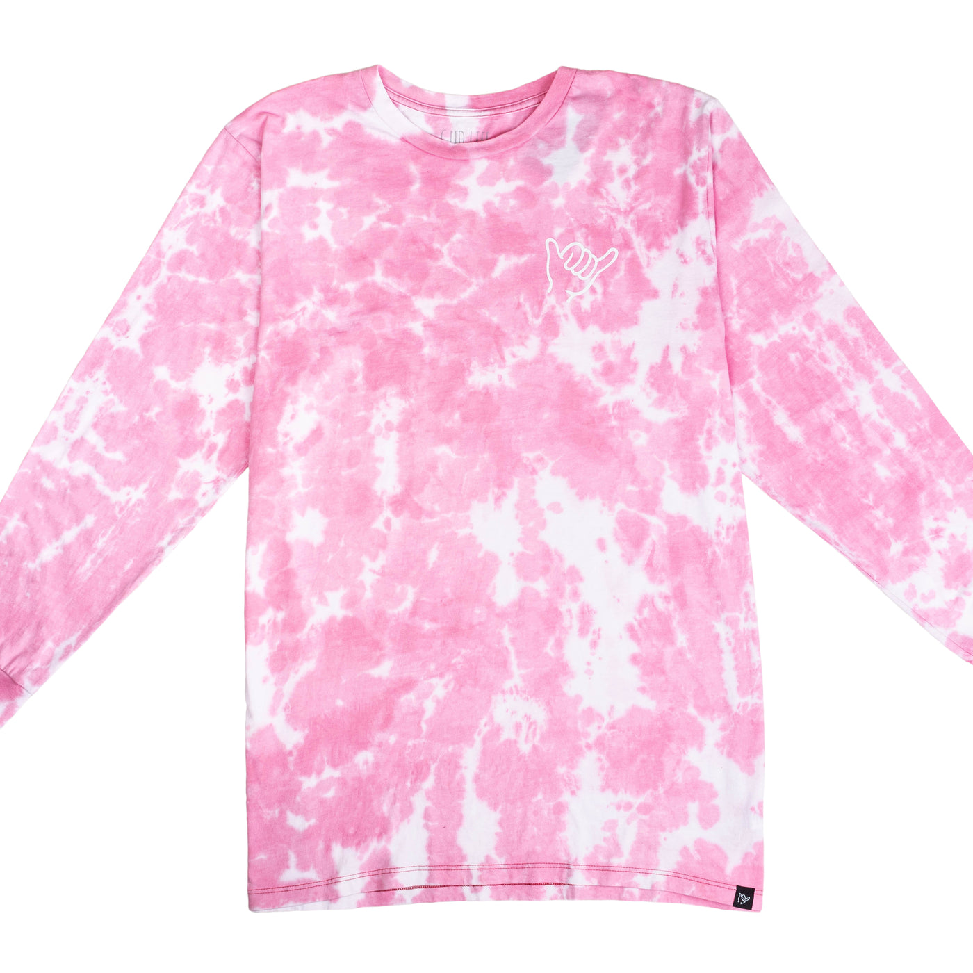 T-SHIRT LONG SLEEVE KID SHAKA PINK WHITE