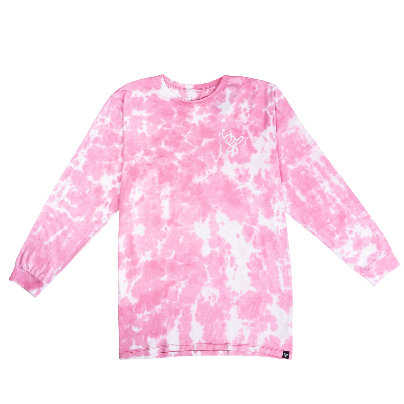 T-SHIRT LONG SLEEVE KID SHAKA PINK WHITE