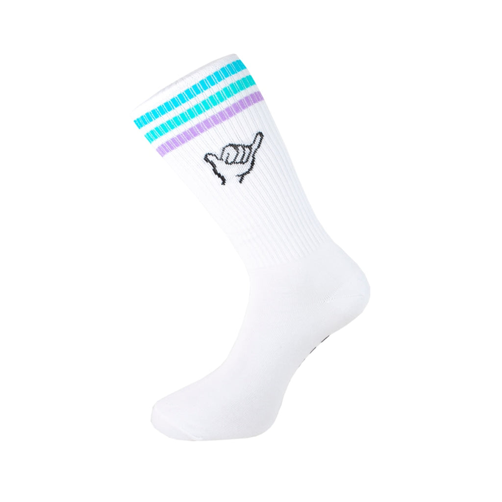 Shaka Socks Stripes White